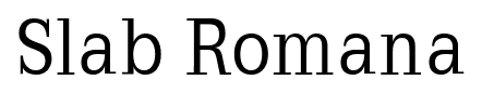 Slab Romana font